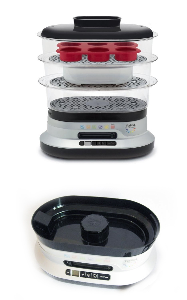 特福tefal家用多功能电蒸锅 大功率 自动断电 三层折叠可拆式vc3008